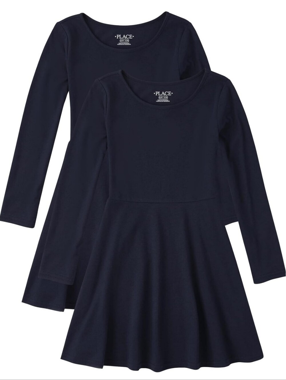The Children's Place Girls Long Sleeve Skater Dress - Dark Blue *OFFERS WELCOME*